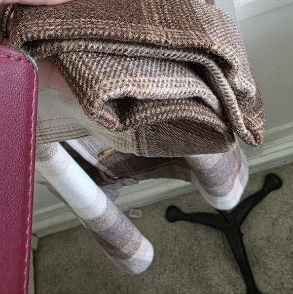 Banana Republic Brown and Cream Plaid Utility Jacket Size XXL - Picture 4 of 8